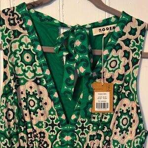 Rodent Green and Pink Patterned Dress